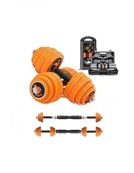 30 Kg Döküm Plaka Dambıl Seti 2 İn 1 Dambıl Seti