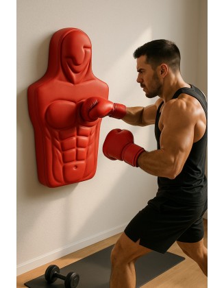 Boks Adam Duvar Askılı Boks Standı KIRMIZI