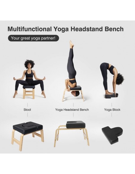 Fonksiyonel Yoga ve Pilates Sehpası Ahşap Headstand Ters Duruş Sehpası
