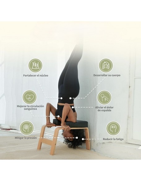 Fonksiyonel Yoga ve Pilates Sehpası Ahşap Headstand Ters Duruş Sehpası
