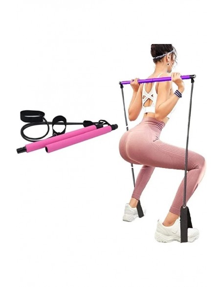 Portable Studio Pilates Jimnastik Egzersiz Çubuğu Pilates Squat Egzersiz Barı