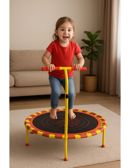 102 cm (40 inç) Katlanabilir Tutunmalı Trambolin – Çocuklar ve Yetişkinler İçin Güvenli Zıplama