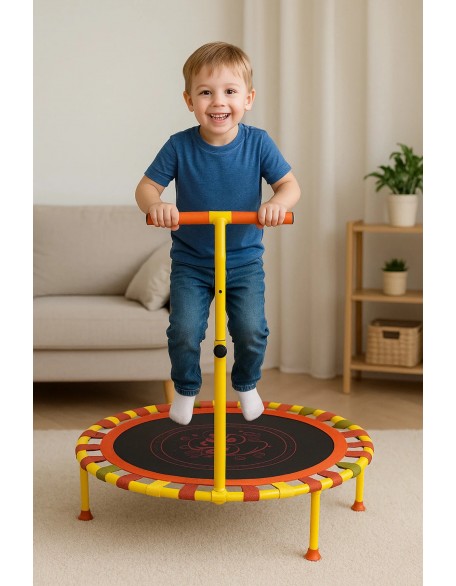 102 cm (40 inç) Katlanabilir Tutunmalı Trambolin – Çocuklar ve Yetişkinler İçin Güvenli Zıplama