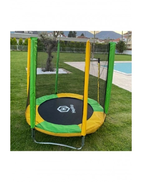 Fileli Korumalı Büyük Boy 140 Cm Çocuk Trampolini