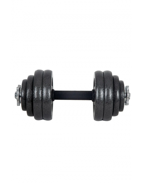 Çantalı Döküm Plaka Dambıl Seti 50 Kg siyah Dumbbell Set